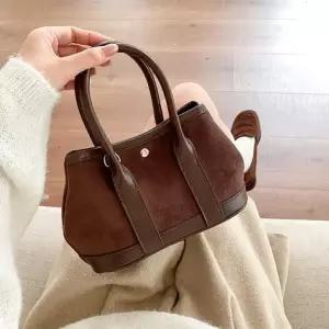 (색상 커피)여자크로스백 여성 미니 가방 데일리 스웨이드 크로스 백 커피 숄더크로스백