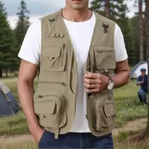 여름 작업 아웃도어 작업복 작업용 휴엔핏 망사 남성 멀티포켓 밀리터리 등산 조끼 낚시