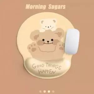 ( )귀여운 마우스패드 쿠션 곰돌이 휴대용 마우스 패드