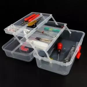 휴대용 3단 투명 멀티 공구함