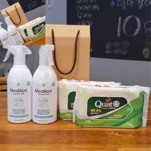 ( )위생지킴이선물세트6 3M쿼트플러스티슈+메디록스소독제500ml 세정용액 500ml가정위생청소