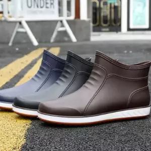 3컬러 남성레인부츠 자화 작업화 우비 효도화 여자신발 로퍼 플랫슈즈