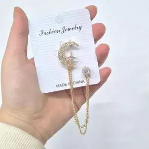 화려한스타일 달 보석 브로치 남자 무대의상 셔츠 정장 카라핀