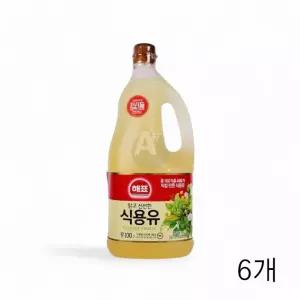 해표 대두유 1.8L X 6개 콩기름 업소용 식당 대용량식용유 식자재 튀김유 튀김기름 튀김용오일 대용량기름