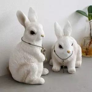 토끼 소품용 인형 장식 2종 선반 테이블 책상 장식용 장식인형 인형장식 촬영소품
