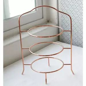 접시홀더 3단 로즈골드 1P 카페 파티 케이크 플레이트 접시홀더 접시거치대 케이크스탠드