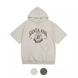 [모로엠] 남성 프린트 코튼 반팔 후드티셔츠 5C-TSH-Q115