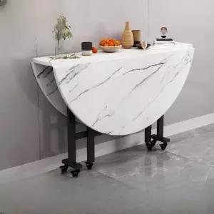 접이식 테이블 원형 북유럽 식탁 거실 대형 우드 오크 철제 폴딩 다이닝