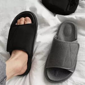 남녀공용 베이직 슬리퍼 무지 발등 찍찍이 커플신발 여성슬리퍼 여름슬리퍼 발편한슬리퍼