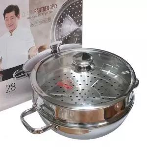 클래딘 찜기 찜냄비 인덕션 찜통 찜솥 냄비 2단 28cm 스텐곰솥