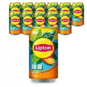 [롯데] 립톤 제로 복숭아 아이스티 355ml X 12캔