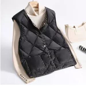 겨울 따뜻한 여성 퀄팅 경량 패딩 조끼 베스트