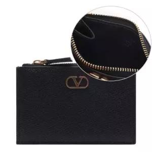 [발렌티노]25FW 여성 브이로고 시그니처 지퍼 카드지갑 (7W2P0AK9 SNP 0NO 25F)