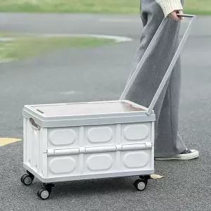 바퀴달린 캠핑 폴딩박스 카트 테이블 왜건 수납 다용도