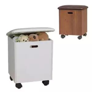 수납의자 화장대 수납 스툴 간이 보조 사각 디자인 쿠션 의자