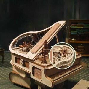 작동 피아노 오르골 인테리어 조립 입체 퍼즐 나무 DIY 모형