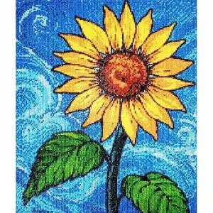 TBZ 해바라기 유화 (패브릭) 보석십자수 40x50