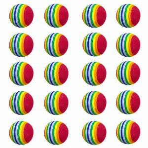 Scott Edward 에어 골프 연습공, 밝은 멀티컬러 및 경량 스펀지 볼, 20피스, 실내 및 실외 골프 훈련, 뒷마당 타격 매트용, , 반려동물에게 부드러움