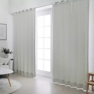 TBZ 비비드 암막커튼 아이스화이트 나비주름 75x230cm 1장