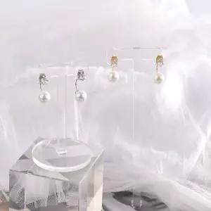 시후주얼리 8mm 투웨이 큐빅 스와 진주귀걸이 EC449E