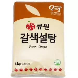 큐원 갈색 설탕 흑설탕 담금청 과실주 대용량 3kg 큐원 갈색설탕 3kg 매실청 레몬청 담금청 과실주 MNA