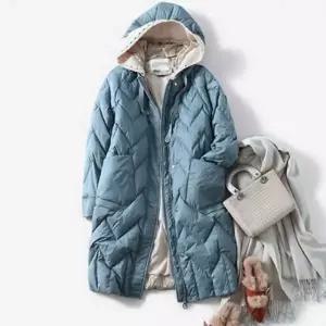 보온 여성 후드 겨울 패딩 롱 오리털 경량