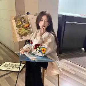 캐주얼 빈티지 패션 여자야구점퍼 점퍼 커플 봄가을 야구점퍼 학생 ible3