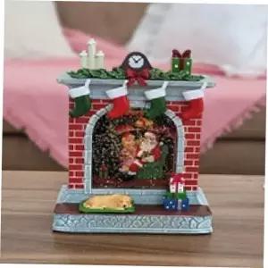 크리스마스선물 20114 벽난로 산타 LED 워터볼 오르골