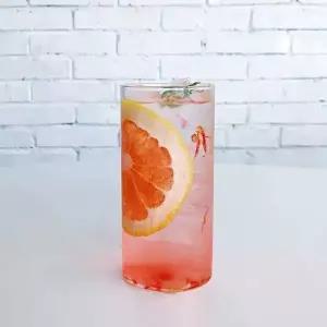 로하티 투명 내열 유리컵 350ml 카페잔 쥬스컵 유리물컵
