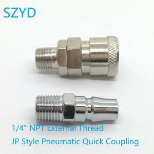1/4 JP 스타일 조인트 NPT 외부 스레드 공압식 퀵 커플링 커넥터 피팅