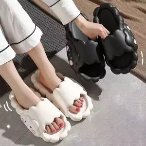 [샵앤] 여성 귀여운 구름 슬리퍼 통굽 푹신 실내 사무실화 WON-WSE-WC9D83C