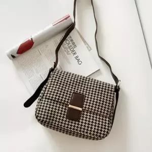[다잇템]여자 하운드투스 체크 데일리 숄더 크로스백