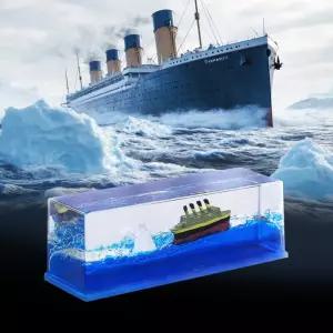 침몰하지 않는 타이타닉 사각 워터볼 스노우볼박스