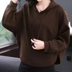 [퀸이즈][퀸이즈] 레도 옆트임 포인트 루즈핏 후드 티셔츠