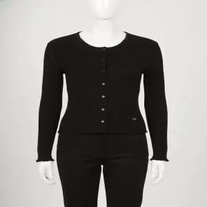 POLHAM 여성 조직물 립 라운드 긴팔 가디건_PHG2EC2420 627162