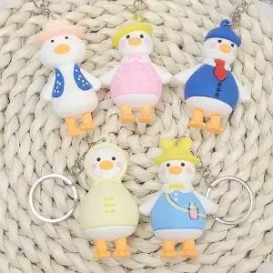 땡처리 귀여운 말랑 동글 오리 키링 5종 가방 열쇠고리 선물 답례품 캐릭터 단체 WFJ6LDK