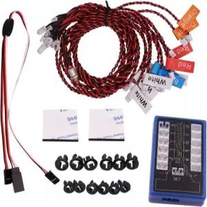 1/10 1/8 HSP 타미야 CC01 SCX10 rc 라이트 키트 수정 리모컨 그룹을 위한 12개의 LED 모델 차량 4가지 작동 모드의 트리호비 시뮬레이션