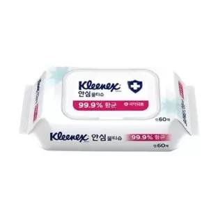 유한킴벌리 크리넥스 안심 물티슈 캡형 60매