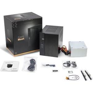 ASRock DeskMeet X300 미니 PC 베어본 키트 u2013 AMD AM4 소켓, Ryzen 5000 /4000 /3000G CPU, DDR4-3200MHz, PCIe 3.0 x16, 듀얼 M.2, USB 3.2 Gen2 Type-C, 500W PSU 지원 (CPU / RAM / 스토리지 포함 없음)