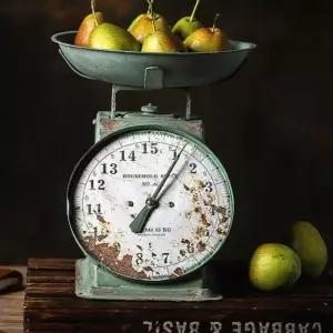 엔틱 저울 베이킹 제과 아날로그 인테리어 흰색 계량기