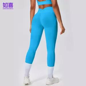 여친 바지 팬츠 주름 하이웨스트 피트니스 심리스 힙업 스키니 스포츠 요가 9부 CH1