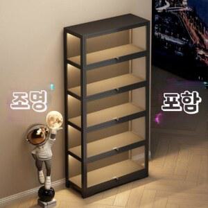 피규어 진열장 진열대 장식장 아크릴 건담 LED 케이스 대형 조명 레고 5단