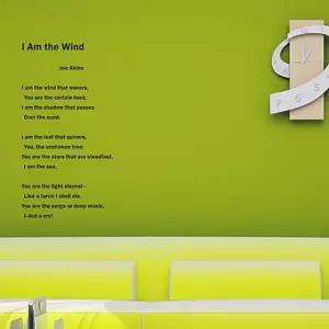 포인트 벽장식 레터링스티커 데코 그래픽 wind the I am  [mW013750]