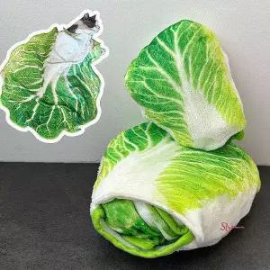 얇은이불 85x85cm 냉감 쿨이불 여름 미니 쿨링 극세사 배추담요 낮잠 귀여운yza063