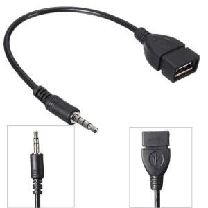 10개 3.5 AUX 오디오 플매트 카펫 러그 USB 2.0 변환기 케이블 코드 자동차 MP3 스피커 U 디스크 플래시 드