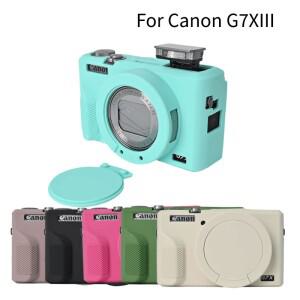 G7X3  고무 실리콘 케이스 커버 Canon Powershot G7XII II Mark 2 렌즈 보호대 포함