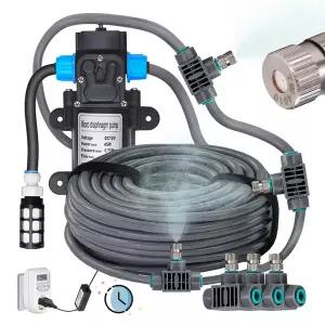 점적호스 관수자재 농업용  45W 펌프 0.15mm 저압 미스트 냉각 시스템타이머 포함 110-240V 전원 공급 장치