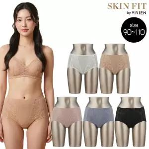 [NS홈쇼핑][방송히트]비비안 스킨핏 17차 빅사이즈 데일리 레이스 크레오라 헴 팬티 5종(110..[35899896]