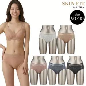 [NS홈쇼핑][방송히트]비비안 스킨핏 15차 빅사이즈 데일리 레이스 크레오라 헴 팬티 5종(110..[35899898]