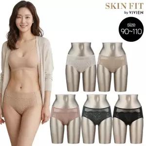 [NS홈쇼핑][방송히트]비비안 스킨핏 14차 빅사이즈 데일리 레이스 크레오라 헴 팬티 5종(110..[35899899]
